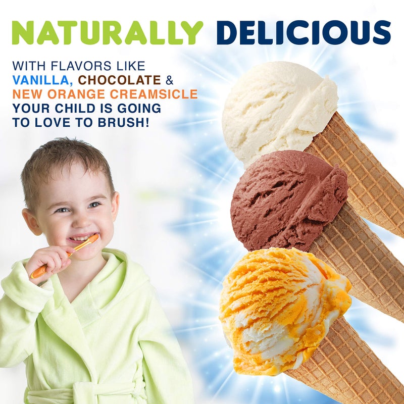 Tanner's Tasty Paste Ooh La La Orange - Anticavity Fluoride Children? Toothpaste/Great Tasting  Safe  and Effective Vanilla Flavored Toothpaste for Kids (3-Pack) - Image 4